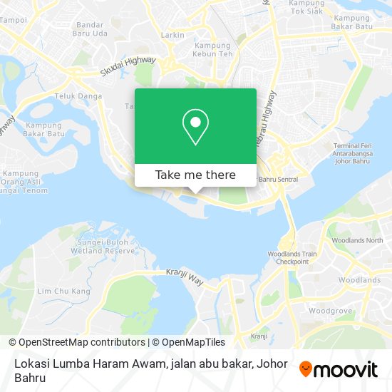 Lokasi Lumba Haram Awam, jalan abu bakar map