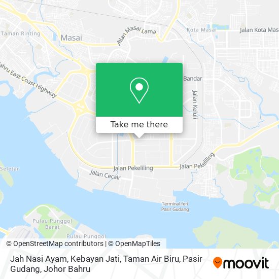 Jah Nasi Ayam, Kebayan Jati, Taman Air Biru, Pasir Gudang map