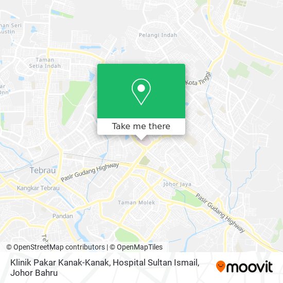 Klinik Pakar Kanak-Kanak, Hospital Sultan Ismail map