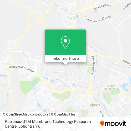 Petronas-UTM Membrane Technology Research Centre map