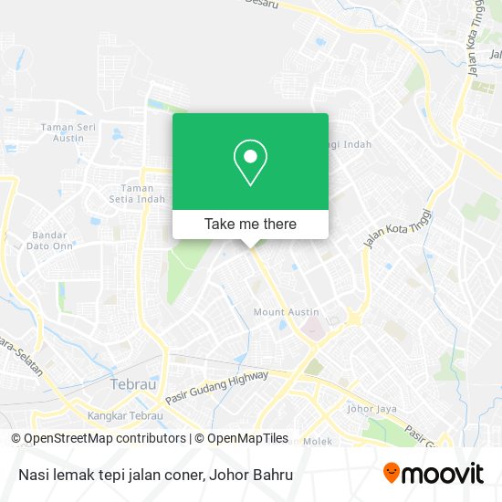 Nasi lemak tepi jalan coner map