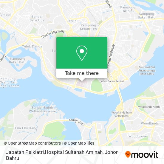 Jabatan Psikiatri,Hospital Sultanah Aminah map