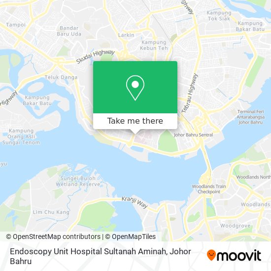 Endoscopy Unit Hospital Sultanah Aminah map