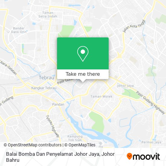 Balai Bomba Dan Penyelamat Johor Jaya map