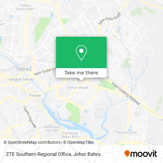 ZTE Southern Regional Office map