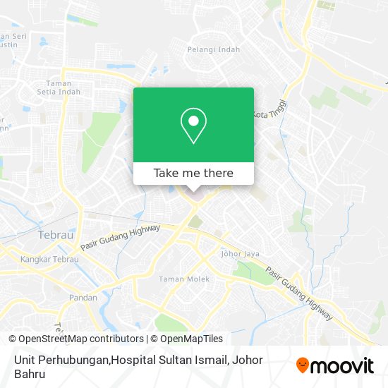 Unit Perhubungan,Hospital Sultan Ismail map