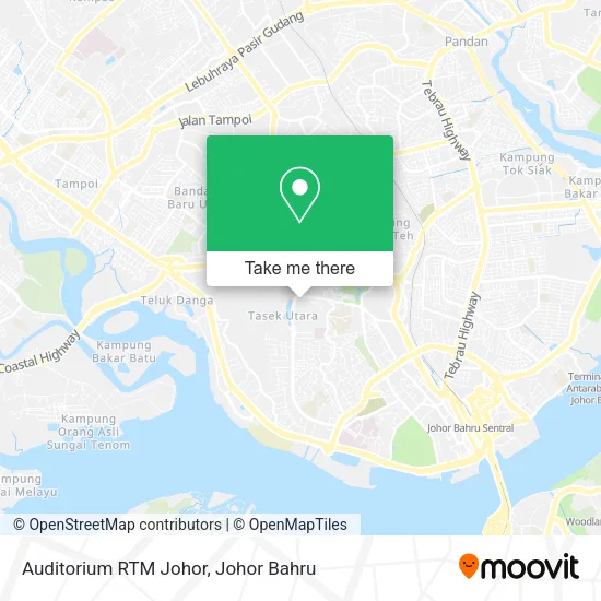 Auditorium RTM Johor map