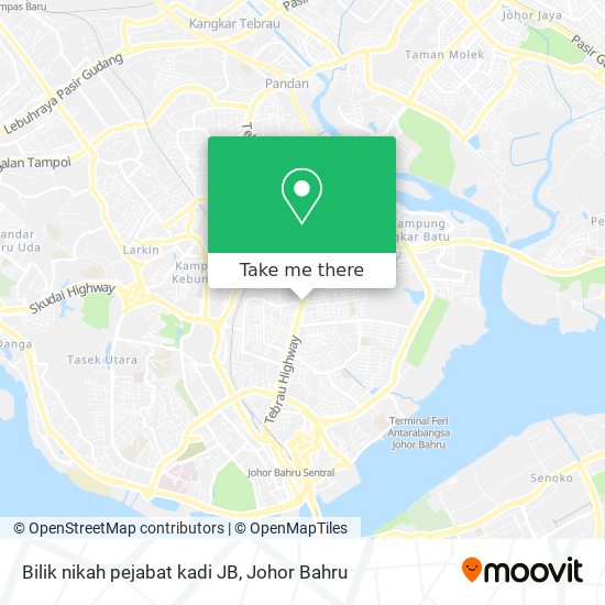 Bilik nikah pejabat kadi JB map