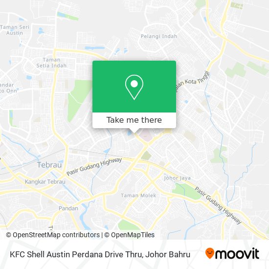 KFC Shell Austin Perdana Drive Thru map