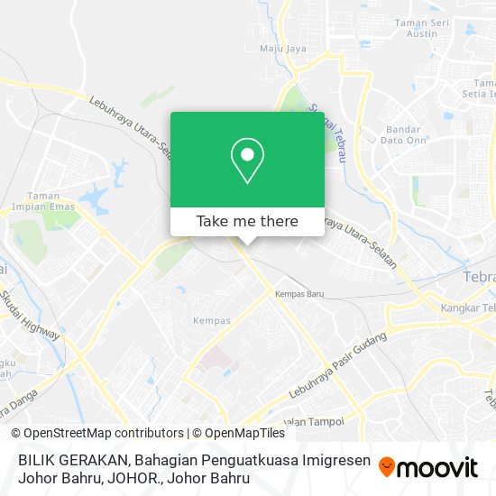 BILIK GERAKAN, Bahagian Penguatkuasa Imigresen Johor Bahru, JOHOR. map