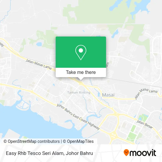 Easy Rhb Tesco Seri Alam map
