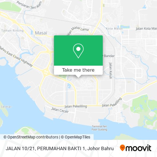 JALAN 10/21, PERUMAHAN BAKTI 1 map