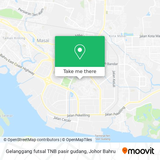 Gelanggang futsal TNB pasir gudang map