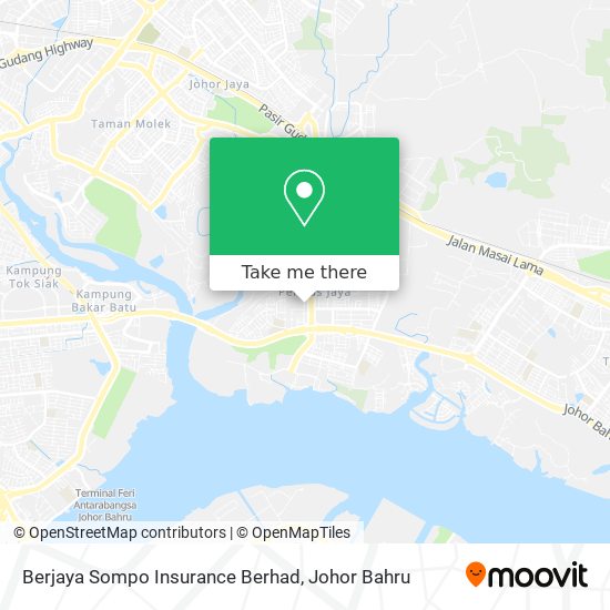 Cara ke Berjaya Sompo Insurance Berhad di Johor Baharu menggunakan 