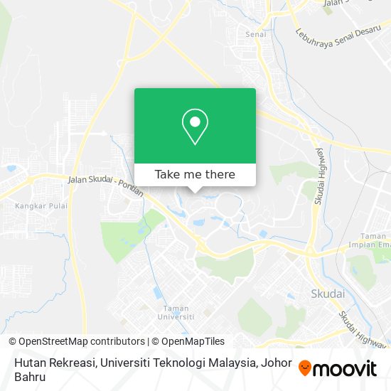 Hutan Rekreasi, Universiti Teknologi Malaysia map