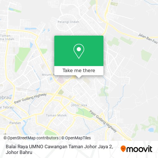 Balai Raya UMNO Cawangan Taman Johor Jaya 2 map