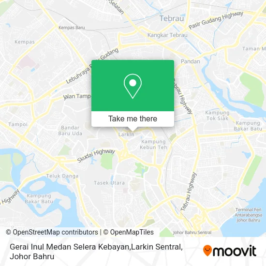 Gerai Inul Medan Selera Kebayan,Larkin Sentral map