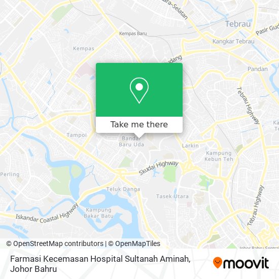 Farmasi Kecemasan Hospital Sultanah Aminah map