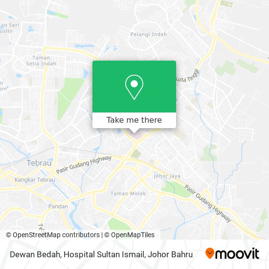 Dewan Bedah, Hospital Sultan Ismail map