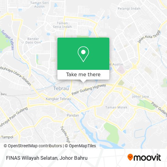 FINAS Wilayah Selatan map