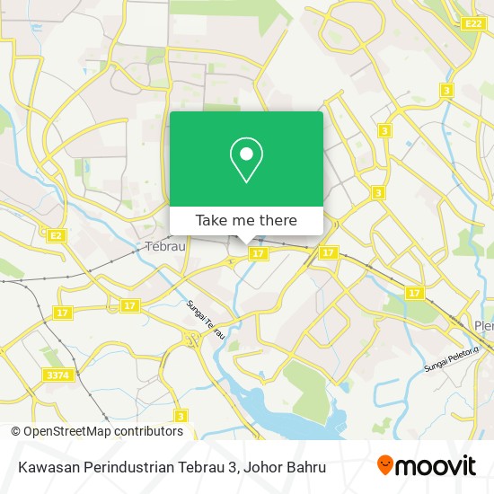 Kawasan Perindustrian Tebrau 3 map