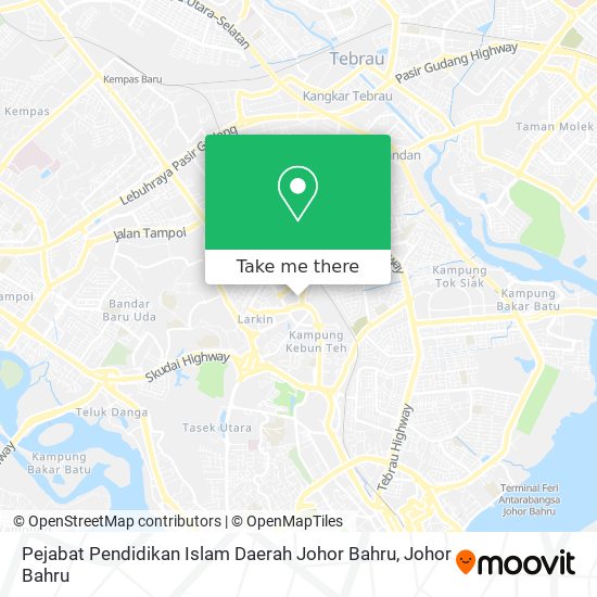 Pejabat Pendidikan Islam Daerah Johor Bahru map