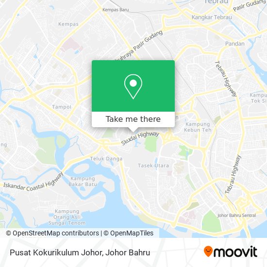 Pusat Kokurikulum Johor map