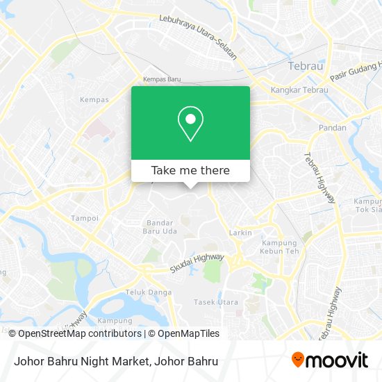 Johor Bahru Night Market map