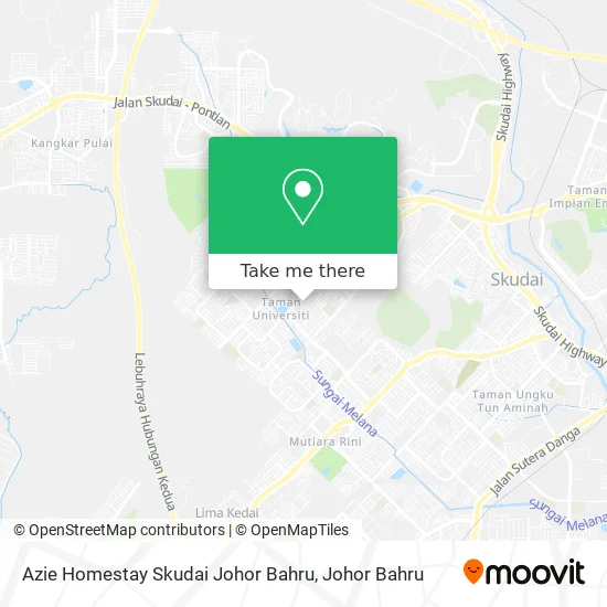 Azie Homestay Skudai Johor Bahru map