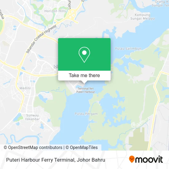 Puteri Harbour Ferry Terminal map