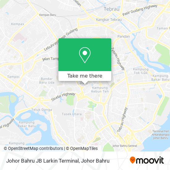 Johor Bahru JB Larkin Terminal map
