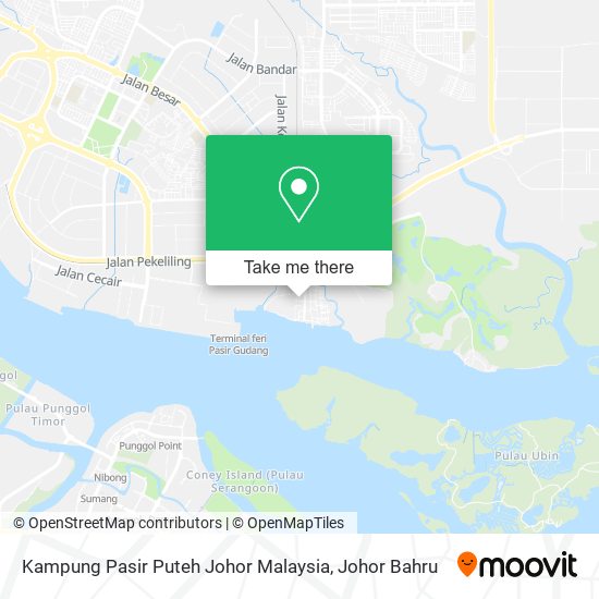 Kampung Pasir Puteh Johor Malaysia map