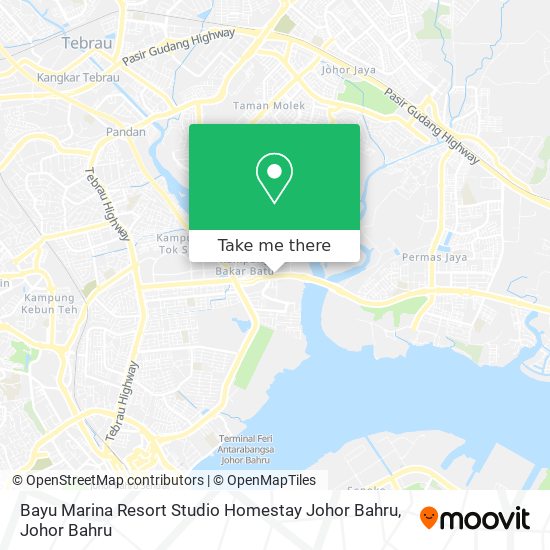 Bayu Marina Resort Studio Homestay Johor Bahru map