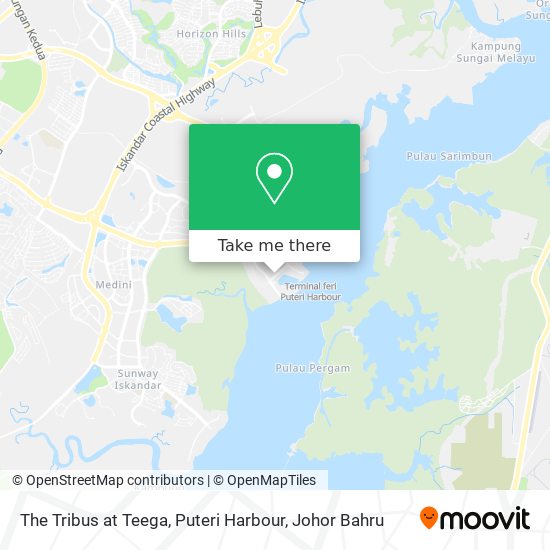 The Tribus at Teega, Puteri Harbour map