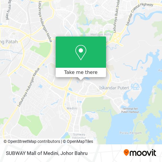 SUBWAY Mall of Medini map