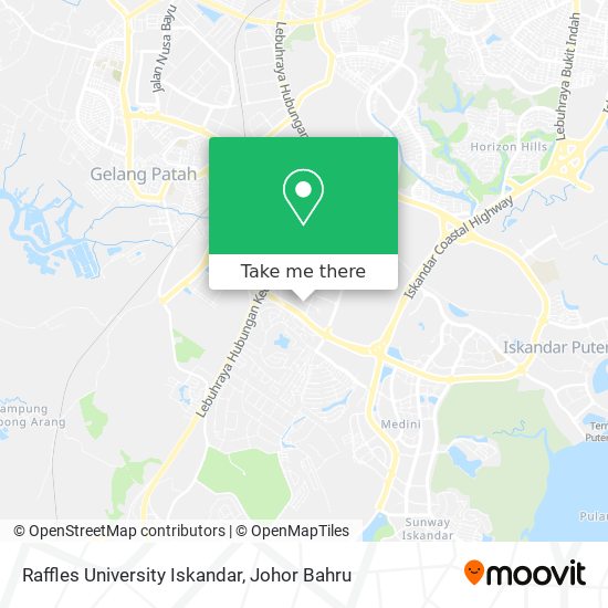 Raffles University Iskandar map
