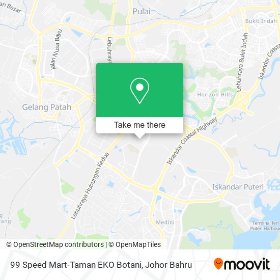 99 Speed Mart-Taman EKO Botani map
