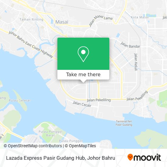 Lazada Express Pasir Gudang Hub map