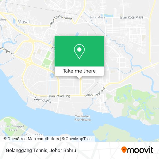 Gelanggang Tennis map