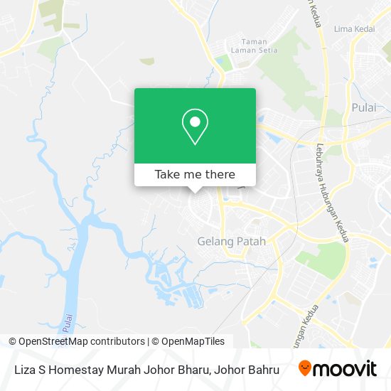 Liza S Homestay Murah Johor Bharu map