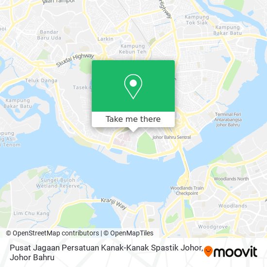 Pusat Jagaan Persatuan Kanak-Kanak Spastik Johor map