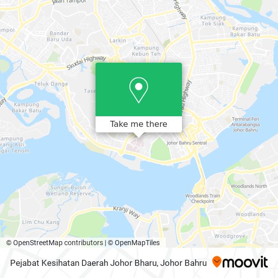 Pejabat Kesihatan Daerah Johor Bharu map