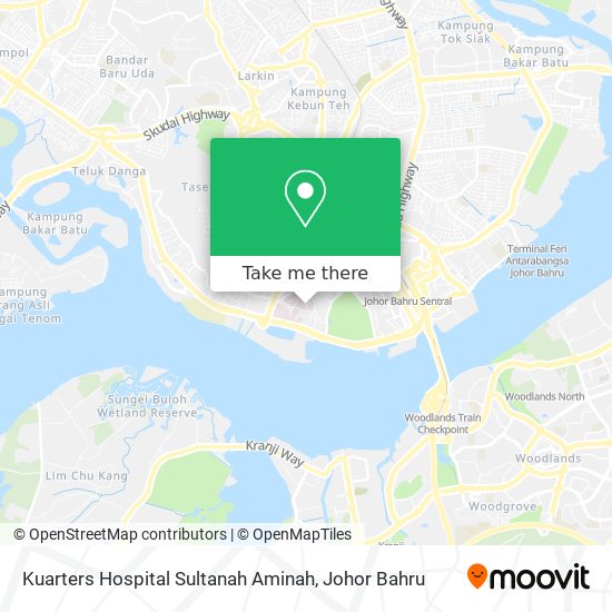 Kuarters Hospital Sultanah Aminah map