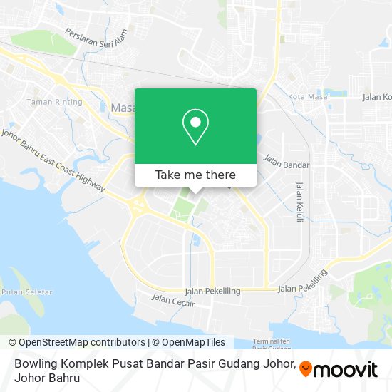 Bowling Komplek Pusat Bandar Pasir Gudang Johor map