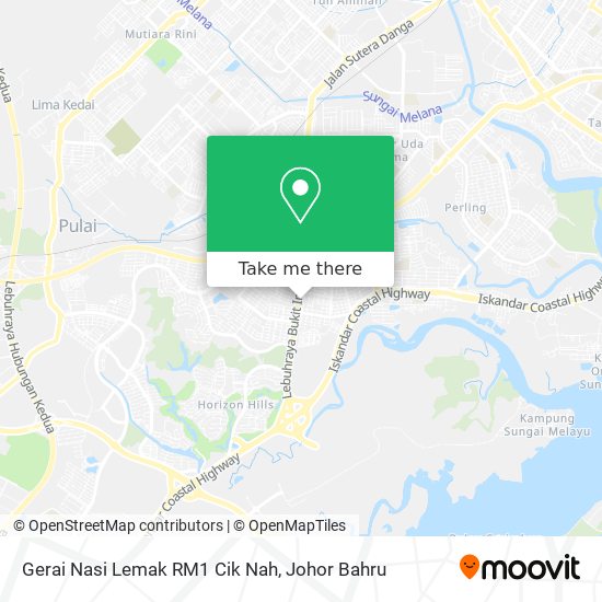Gerai Nasi Lemak RM1 Cik Nah map