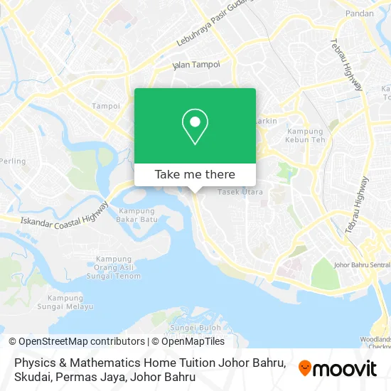 Physics & Mathematics Home Tuition Johor Bahru, Skudai, Permas Jaya map