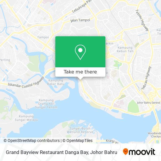 Grand Bayview Restaurant Danga Bay map
