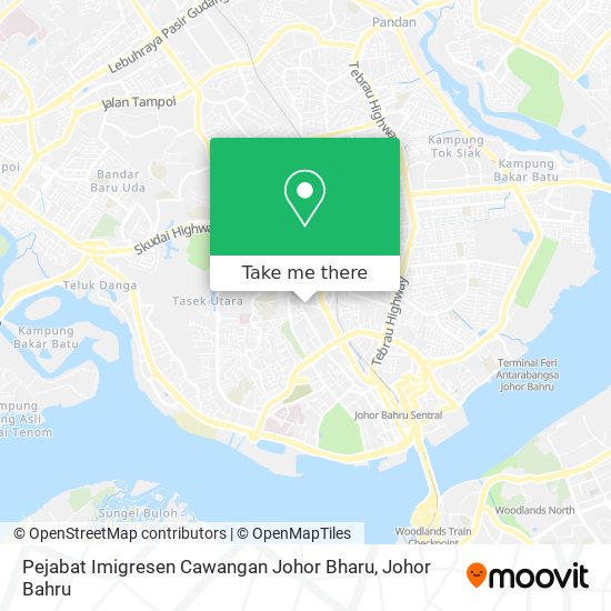 Pejabat Imigresen Cawangan Johor Bharu map