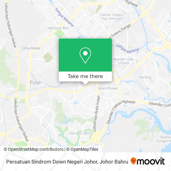 Persatuan Sindrom Down Negeri Johor map