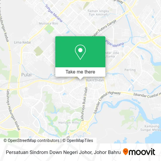 Persatuan Sindrom Down Negeri Johor map